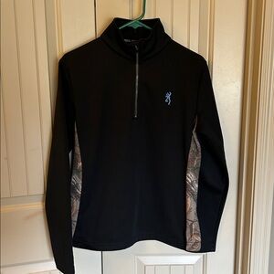 Browning Women's Black CAMO 1/4 Zipper Pullover